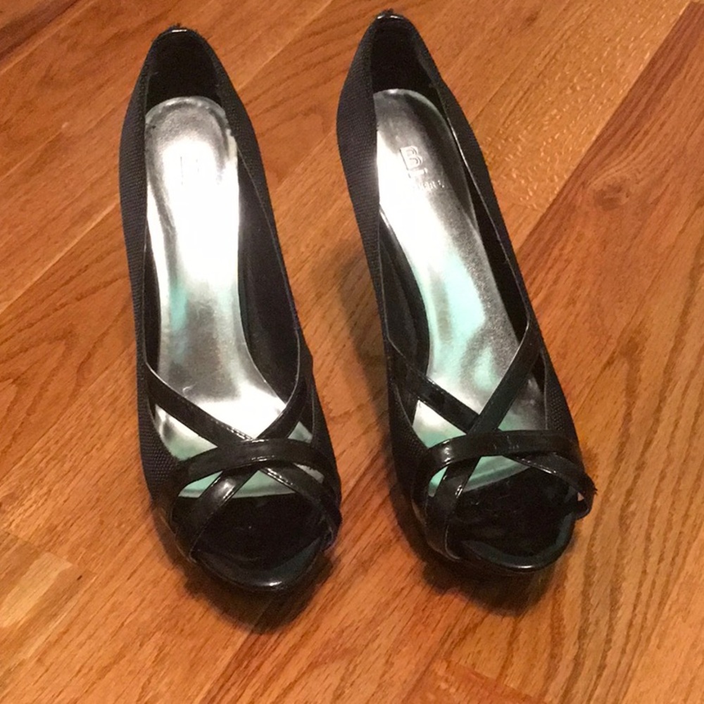 Black platform heels